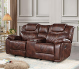 U125 - Glider Reclining Loveseat - Brown