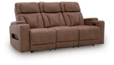 Clean-Slate - Power Reclining Sofa / Adj Headrest - Caramel