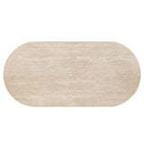 Leonardo - Dining Table - Travertine Top & Dark Oak