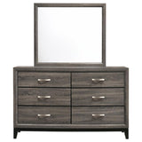 Watson - 6-Drawer Dresser With Mirror - Gray Oak