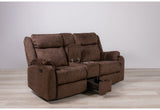 U7303 - 3 Piece Living Room Set (Recliner Sofa / Console Power Recliner Loveseat / Glider Recliner) - Dark Brown