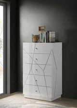 B121 - Line Chest - White/Gray