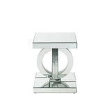 Ornat - End Table - Mirrored & Faux Square Diamonds