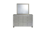 Riley - 5 Piece King Bedroom Set - Silver