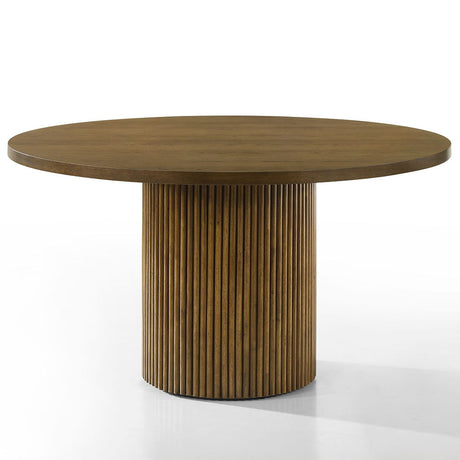 Hezrai - Round Dining Table - Light Brown