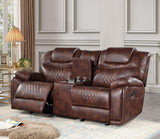 U125 - Glider Reclining Loveseat - Brown