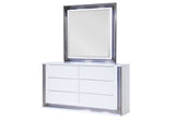 Ylime - Dresser With LED - Smooth White