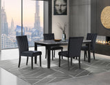 D8685 Dining Table And Four D8685 Dining Chairs - Black