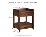 Baldridge - Printer Stand - Rustic Brown