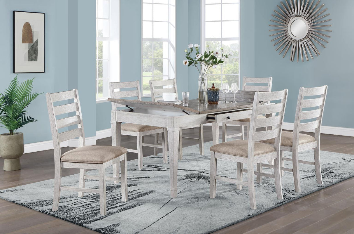 D117 - 7 Piece Dining Room Set (Dining Table And 6 Chairs) - Gray