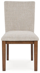Kraeburn - Dining Upholstered Side Chair (Set of 2) - Beige / Brown