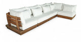 Mirella - 5 Piece Water Resistant Fabric Upholstered Outdoor Patio Modular Sectional