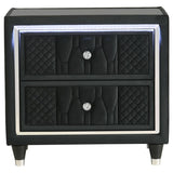 Lorient - 2-Drawer LED Nightstand With USB