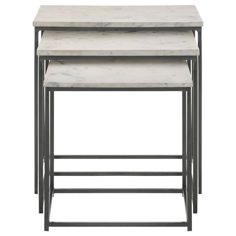 Medora - Marble Top Nesting Table Set