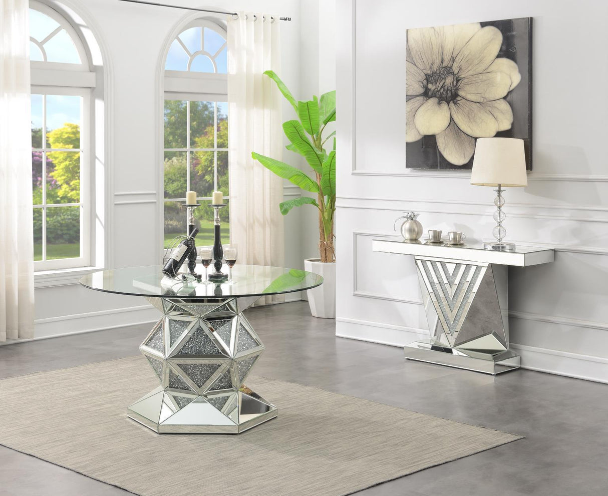 G-102 - Glamour Dining Table - Pearl Silver