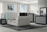 Elias - 5 Piece Queen Bedroom Set - Gray / Black