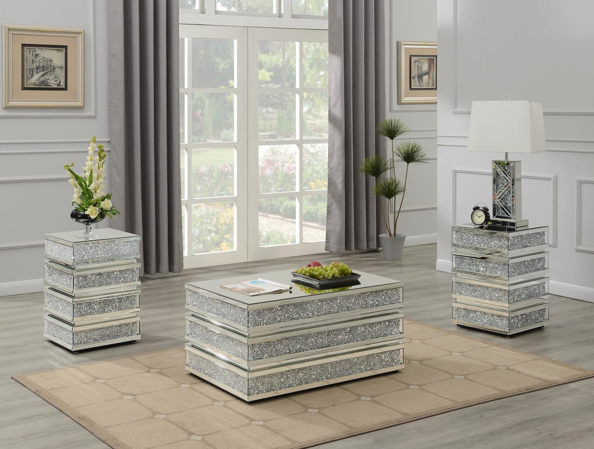 G-160 - Coffee Table & 2 End Tables - Pearl Silver