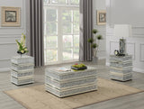 G-160 - Coffee Table & 2 End Tables - Pearl Silver