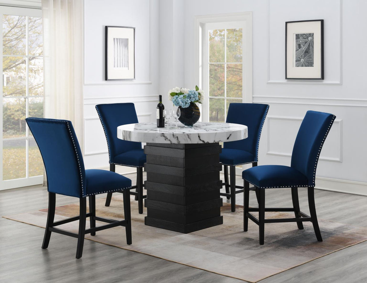 D141 - Round Counter Height Table - White