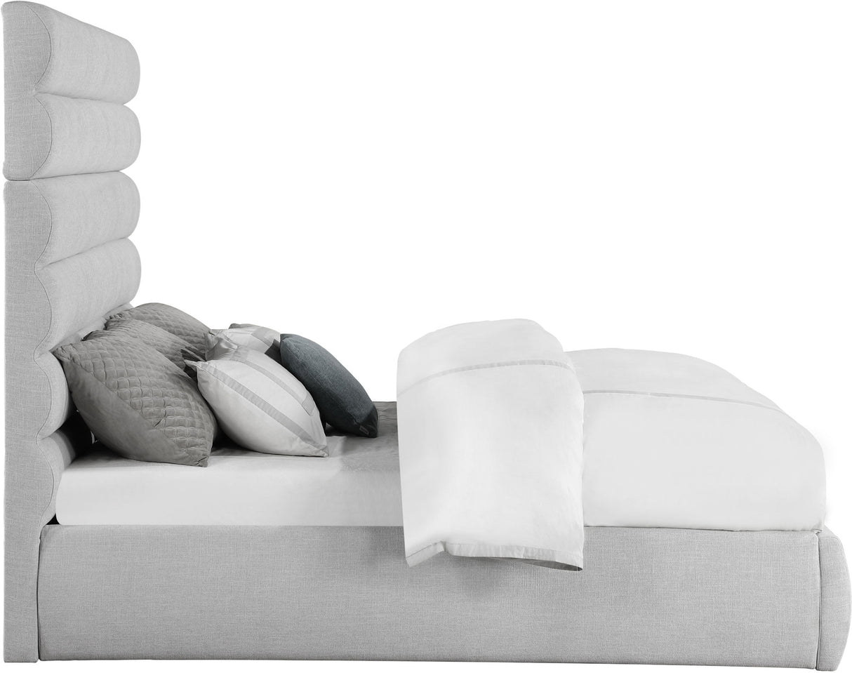 Adam - Linen Fabric Bed With 70.5" Headboard