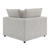 Marisa - Modular Wedge With Pillow - Beige Boucle