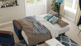 Ottomanson Armada X - Upholstered Convertible Wood Trimmed Chaise Lounge With Storage - Microfiber