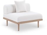 Laguna - Resilient Water Resistant Fabric Upholstered Outdoor Patio Modular Armless Chair