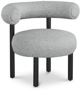 Bordeaux - Boucle Fabric Accent Chair With Black Legs