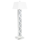 Carmen - Empire Mirrored Acrylic Floor Lamp - Silver