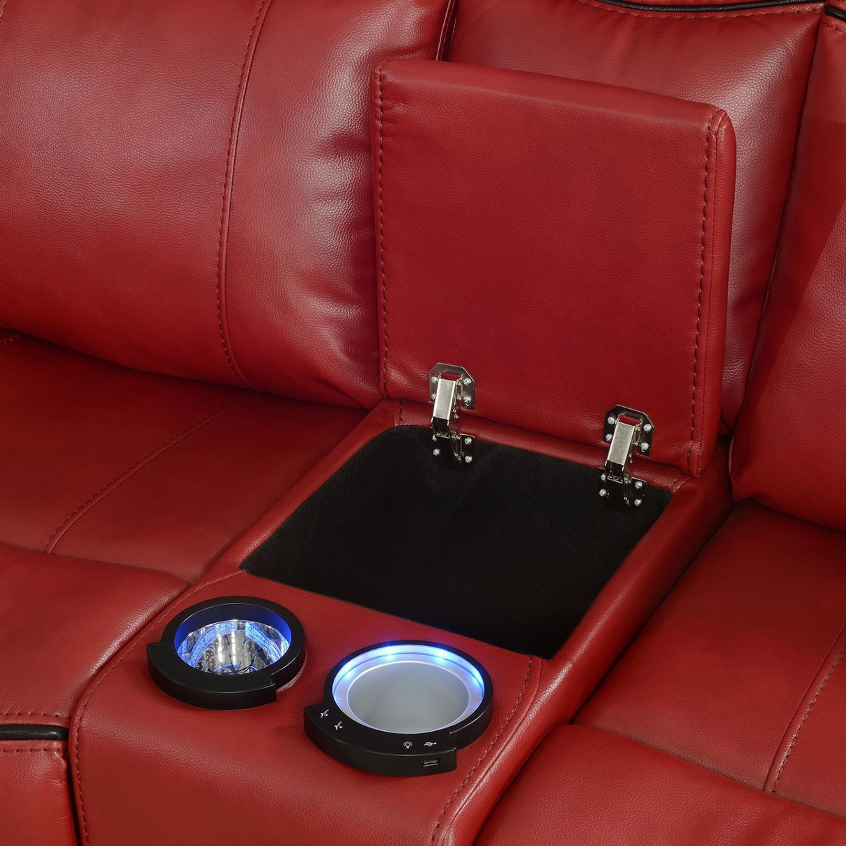 U37 - 3 Piece Power Reclining Sectional (2 Power) - Red