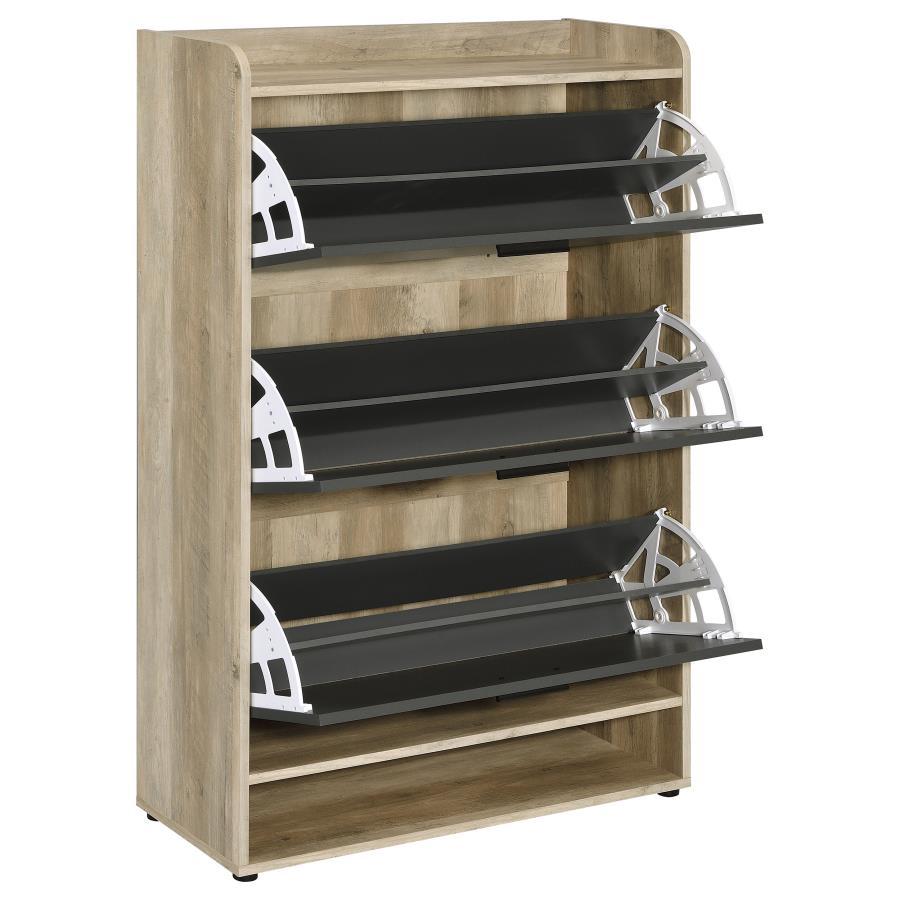 Denia - 3-Tier Engineered Wood Shoe Cabinet