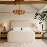Fira - Linen Textured Fabric Upholstered Bed