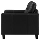 Scotland - Faux Leather Upholstered Track Arm Chair