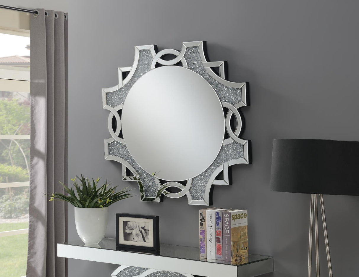G-405-WM - Glamour Wall Decor Mirror - Pearl Silver