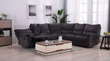 U87 - 3 Piece Sectional - Charcoal - Gray