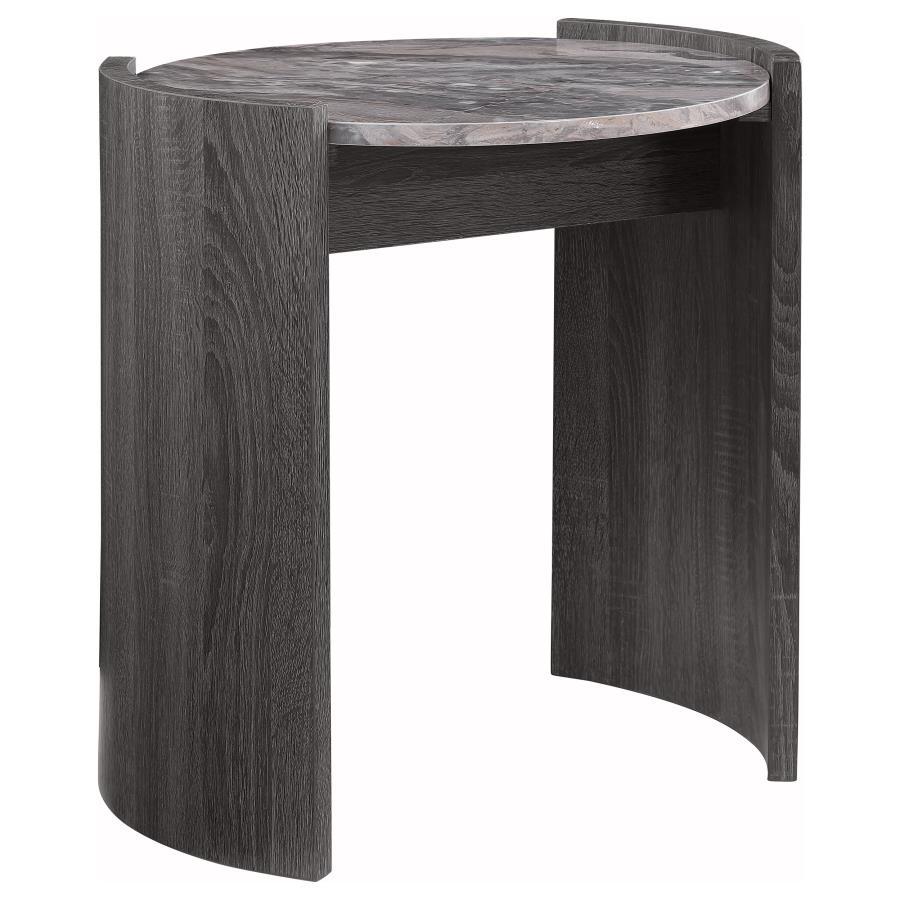 Gladstone - Round Faux Marble Top Table
