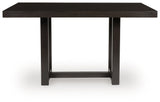 Neymorton - Dark Grayish Brown - Rectangular Dining Room Counter Table