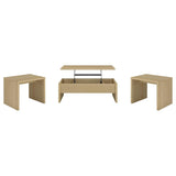 Canoga - Lift Top Cocktail Coffee Table Set - Light Oak