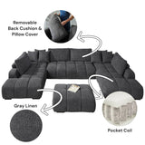 Chosen - Ottoman - Gray Chenille