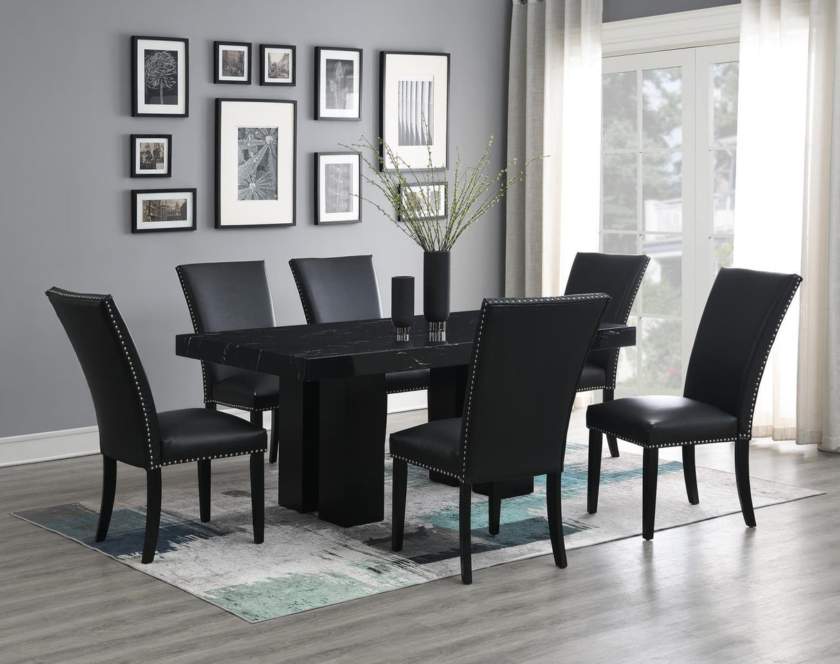 D133 - Dining Room Set With Leather Chairs