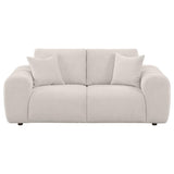 Burnett - Chenille Upholstered Wide Arm Loveseat