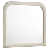 Sonya - Upholstered Bedroom Dresser Mirror - Ivory