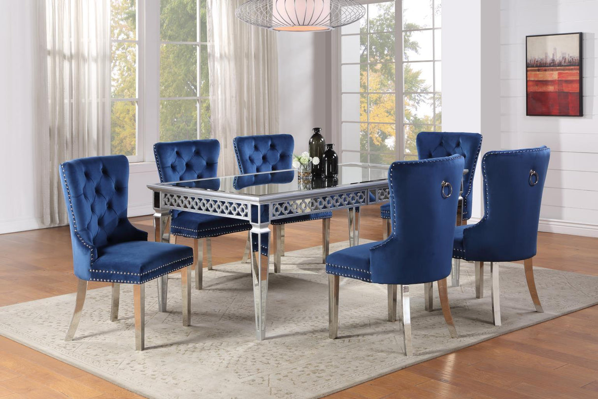 D082 - Dining Table - Shimmer Silver