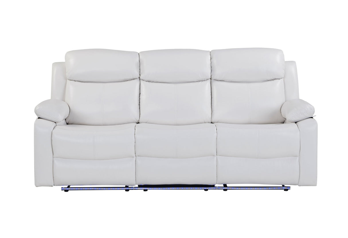 U6026 - Reclining Sofa With LED - White