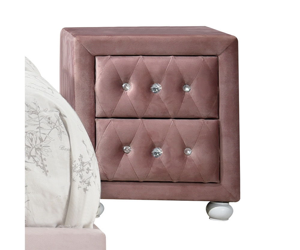 Reggie - Nightstand - Pink Fabric