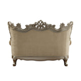 Ranita - Loveseat With 6 Pillows - Fabric & Champagne