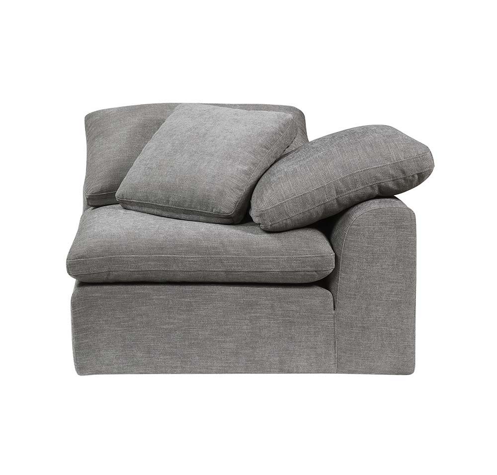 Naveen - Linen Modular Wedge With Pillow - Gray