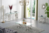 Alexis - End Table - Pearl Silver