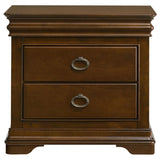 Garland - 3-Drawer Nightstand Bedside Table - Brown Cherry