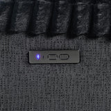 U60 - Corduroy Power 3 Piece Sectional With Bluetooth Speaker, And Wireless Charger - Black